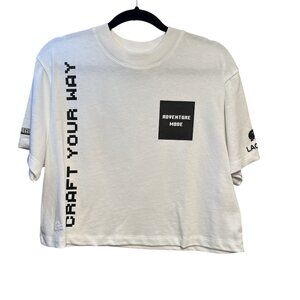 Lacoste L!VE x Minecraft Oversized White Organic Cotton T-Shirt – New (No Tag)